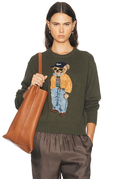 Polo Ralph Lauren Long Sleeve Sweater in Marled Olive