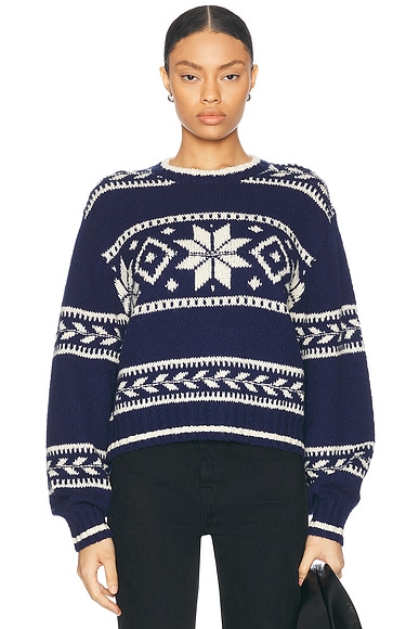 Polo Ralph Lauren Long Sleeve Sweater in Navy Multi