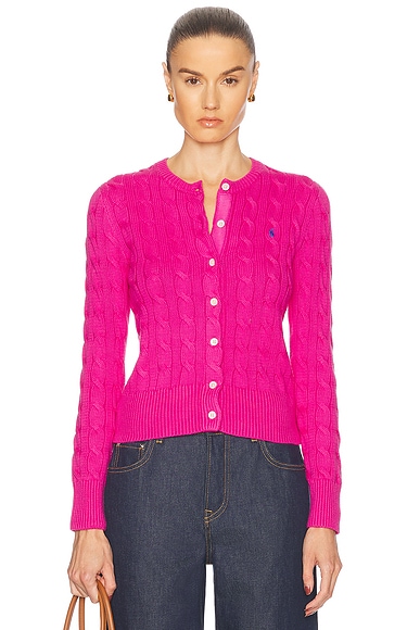 Polo Ralph Lauren Cable-knit Cotton Crewneck Sweater in Regatta Pink