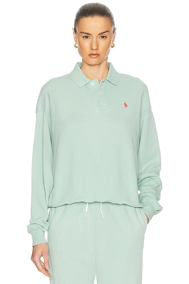 Long Sleeve Polo Sweatshirt