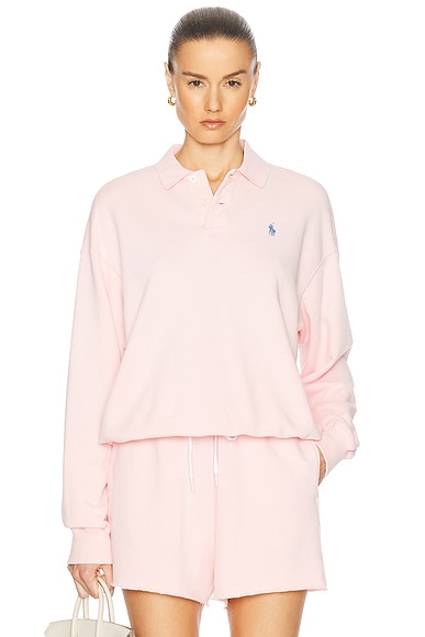 Long Sleeve Polo Sweatshirt