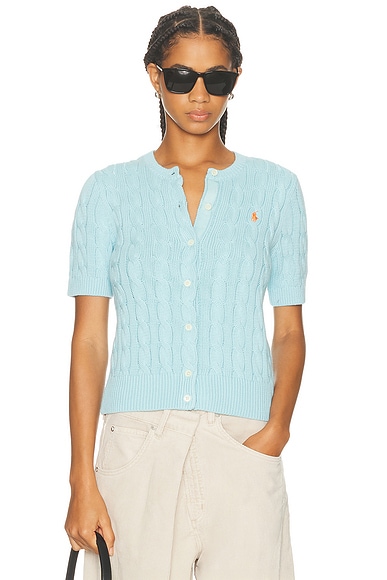 Short Sleeve Crewneck Cardigan