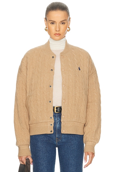 Polo Ralph Lauren Bomber Jacket in Collection Camel Melange