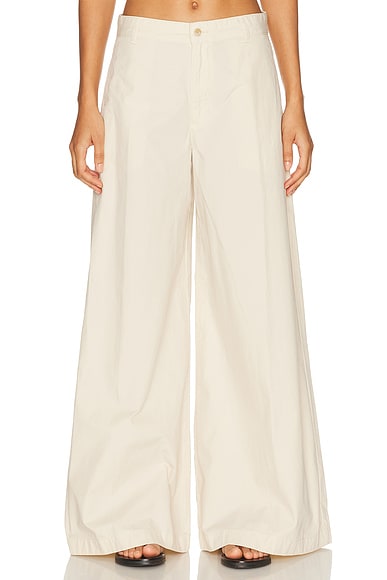 Poplin Wide Leg Pant