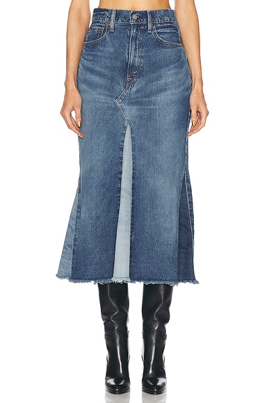 Polo Ralph Lauren Denim Midi Skirt in Delta Wash