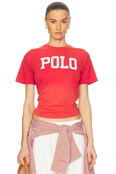 ERL Mesh Football T-Shirt in Red | FWRD