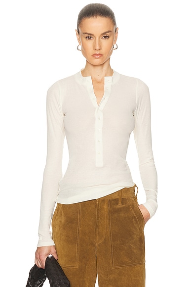Long Sleeve Henley Top
