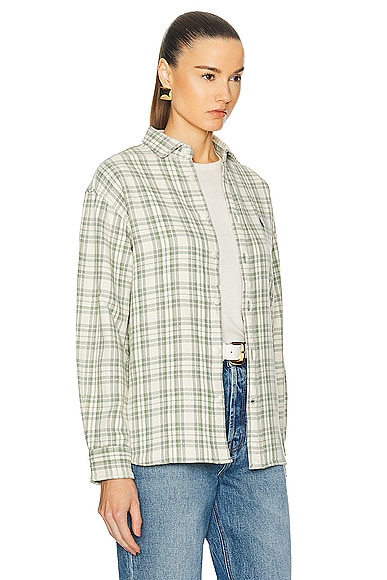 Shop Polo Ralph Lauren Long Sleeve Plaid Shirt In Cream & Green Multi