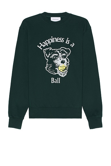 Shop Palmes Dog Crewneck Sweatshirt In Dark Green