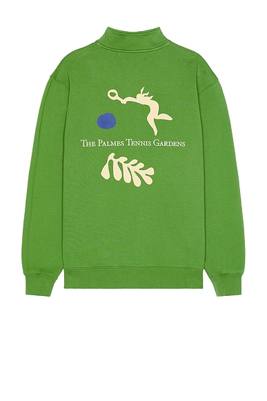 Palmes Zip Sweatshirt in Light Green