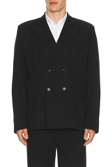 Palmes Double Breasted Blazer in Black