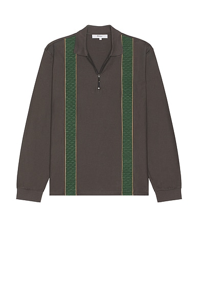 Society Long Sleeve Zip Polo