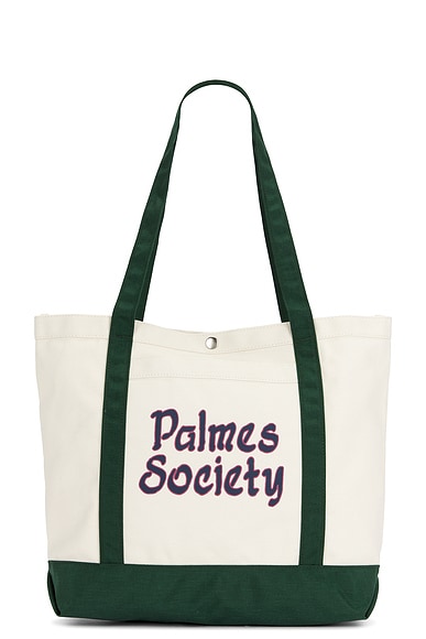 Palmes Medium Tote Bag in Dark Green