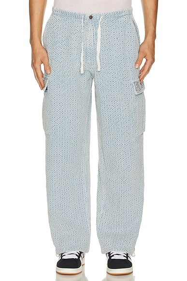 Knitted Indigo Cargo Pants