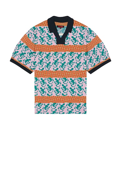 Pleasures Gecko Jacquard Polo in Multi