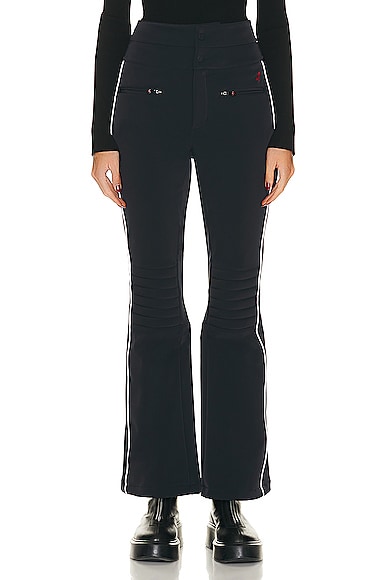 Perfect Moment Mid-rise Linda Pant Xl In Black-metallic-silver