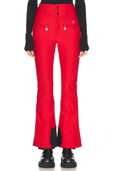 Perfect Moment Aurora High Waist Flare Ski Pant in Red