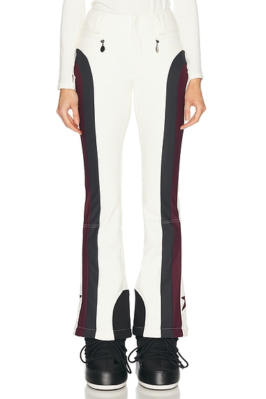 Perfect Moment Queenie Mid Rise Stripe Pant in Antique White