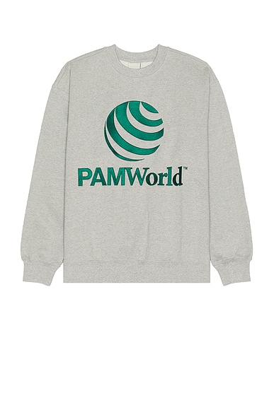 P.A.M. Perks and Mini P.a.m. World Crew Neck Sweater in Grey Marle