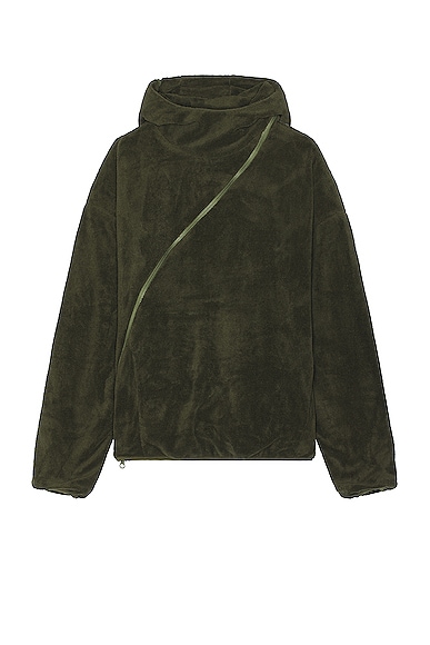 POST ARCHIVE FACTION (PAF) 5.1 Hoodie Center in Olive Green