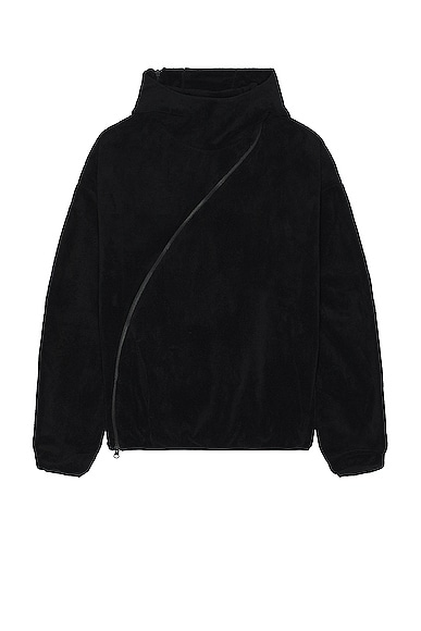 ERL Unisex Swirl Premium Fleece Hoodie Knit in BLACK | FWRD