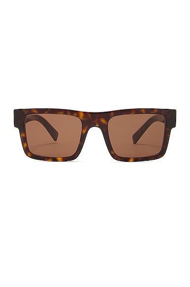 Prada Rectanglular Frame Sunglasses in Brown