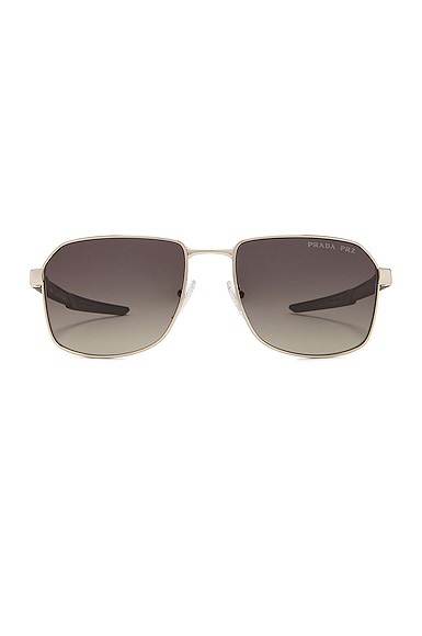 Square Frame Polarized Sunglasses in Grey