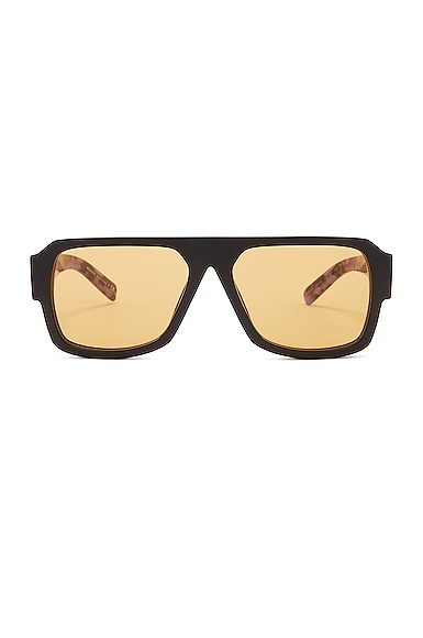Prada 0PR 22YS Sunglasses in Black & Yellow | FWRD