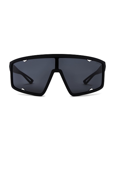 Prada Visor Sunglasses in Matte Black