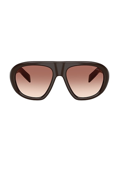 Prada Irregular Sunglasses in Cigar
