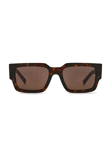 Prada Rectangle Sunglasses in Havana