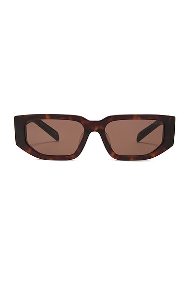 Prada Rectangular Frame Sunglasses in Tortoise