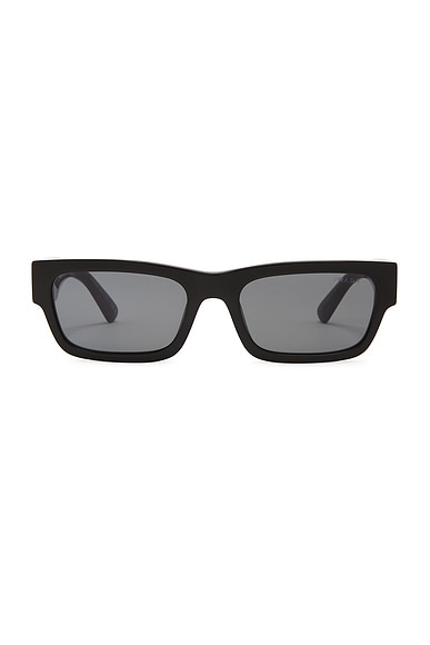 Prada Rectangular Frame Sunglasses in Black