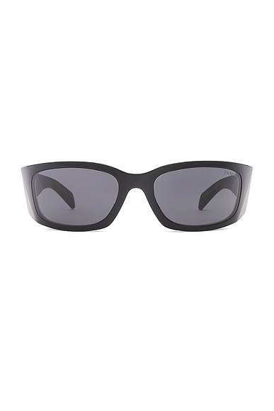 Prada Wrap Sunglasses in Black