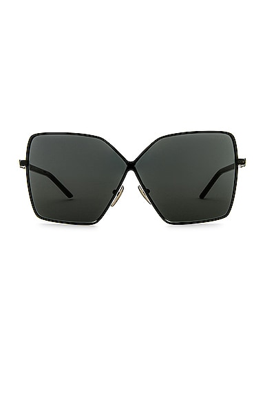 Prada Triangle Sunglasses in Black