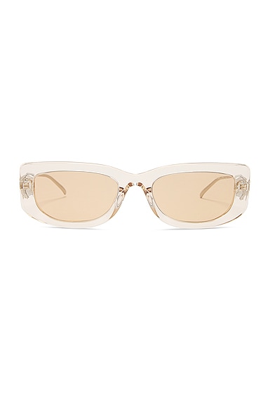Prada Rectangular Sunglasses In Gold,crystal Beige
