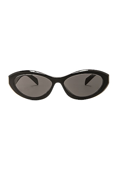Prada Oval Sunglasses in Black