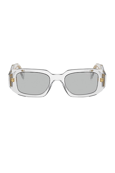 Prada Rectangle Sunglasses in Transparent White