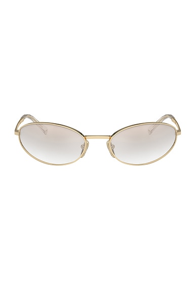 Prada Oval Sunglasses in Gold