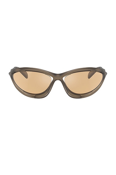 Prada Oval Sunglasses in Brown