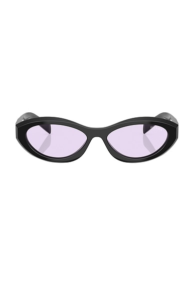 Prada Oval Sunglasses in Black