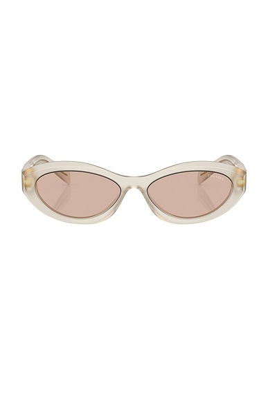 Prada Oval Sunglasses in Opal Milk