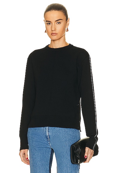 Side Slit Crew Neck Sweater