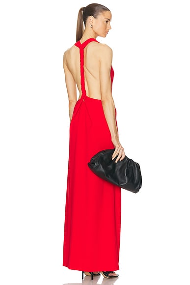 Faye Backless Dress in Red