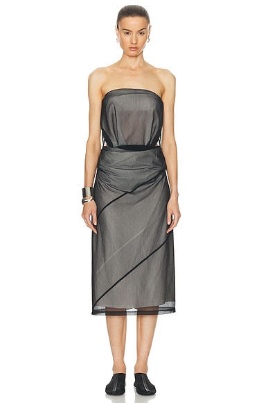 Shop Proenza Schouler Gwen Strapless Dress In Black
