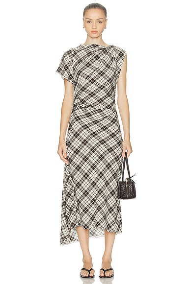 Proenza Schouler Hallie Dress in Bark Multi