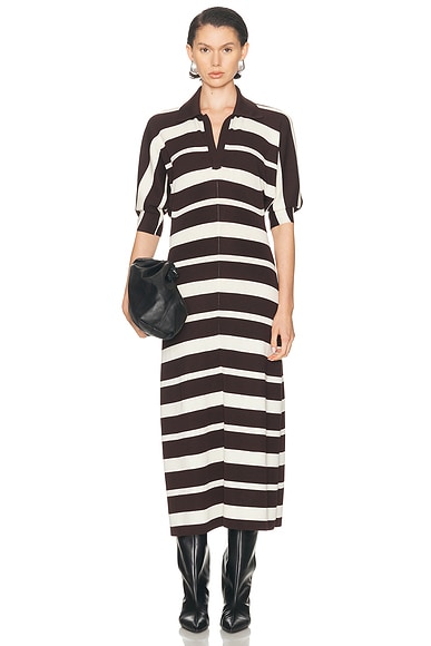 Proenza Schouler Solana Dress in Brown Multi