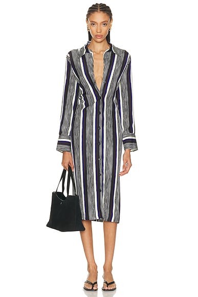 Proenza Schouler Amira Dress in Black Multi