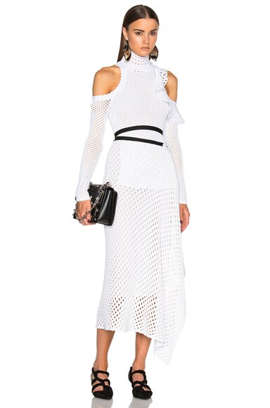 Mesh Knit Off Shoulder Dress