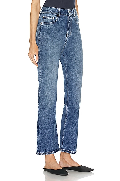 Proenza Schouler Jasper Crop Wide Leg In Medium Blue